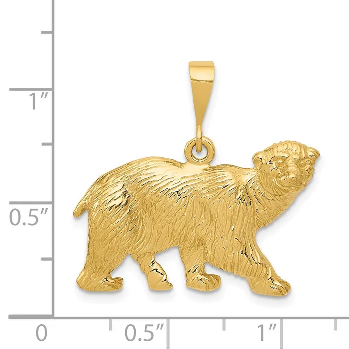 Goldia 14k Yellow Gold Polar Bear Charm Charm Necklaces