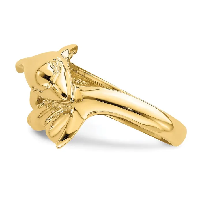 Goldia 14K Yellow Gold Polished Dolphin Ring Rings