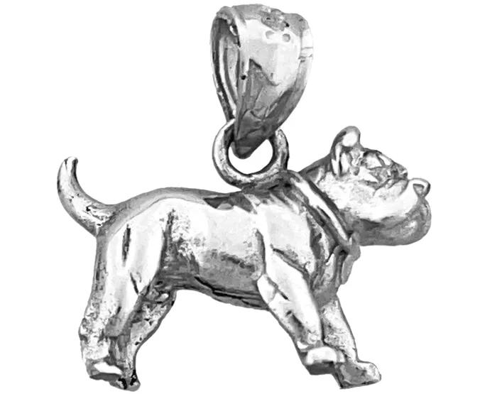 Goldia Charm Necklaces 14K Gold 3D Bulldog Charm