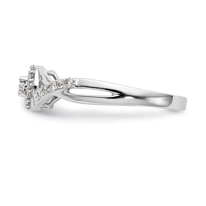 Goldiacom Rings 15 Ct Natural Diamond Halo Infinity Bridal Engagement Ring Set in 14K White Gold
