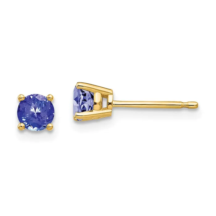 Goldia Earrings 14k Yellow Gold 4mm Tanzanite earring