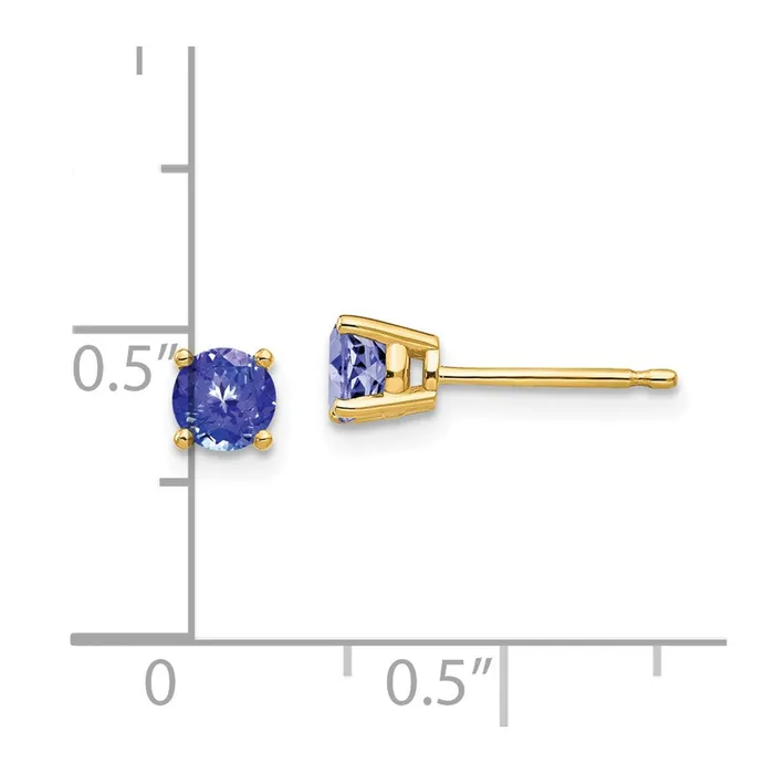 Goldia Earrings 14k Yellow Gold 4mm Tanzanite earring