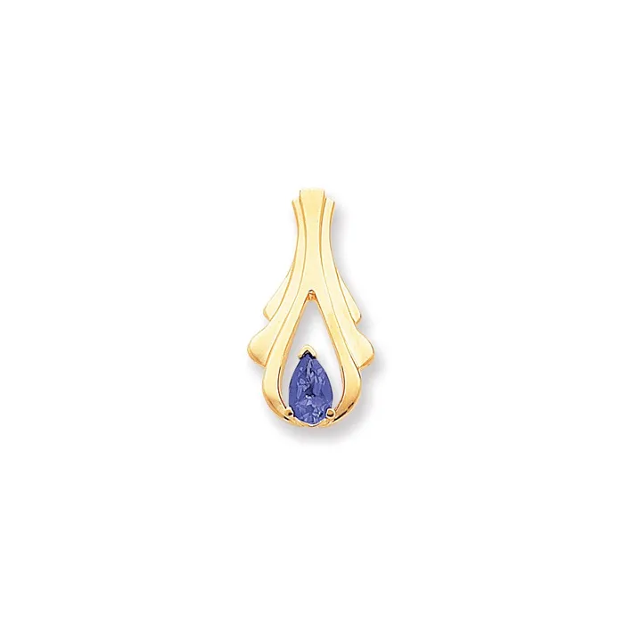 Goldia Earrings 14k Yellow Gold 8x5mm Pear Tanzanite slide