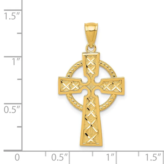 Goldia Necklaces 14k Yellow Gold Celtic Cross Pendant