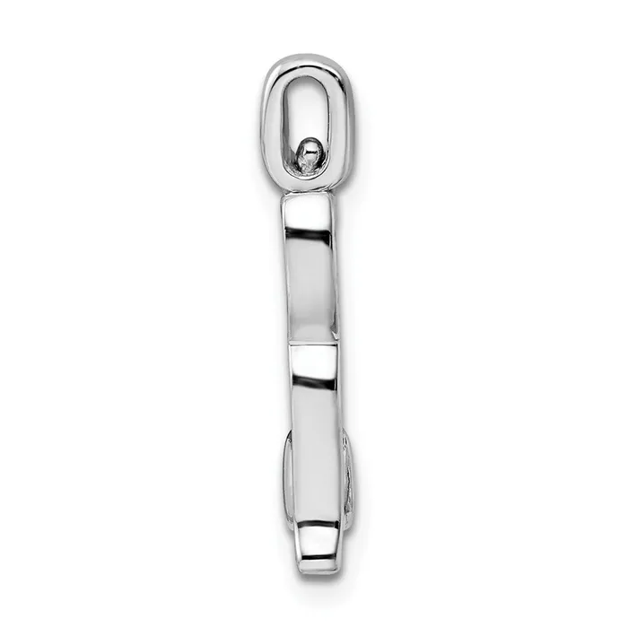 Goldia Necklaces Sterling Silver Rhodium 025ct Blk u0026 Wht Dia Reversible Cat Pendant