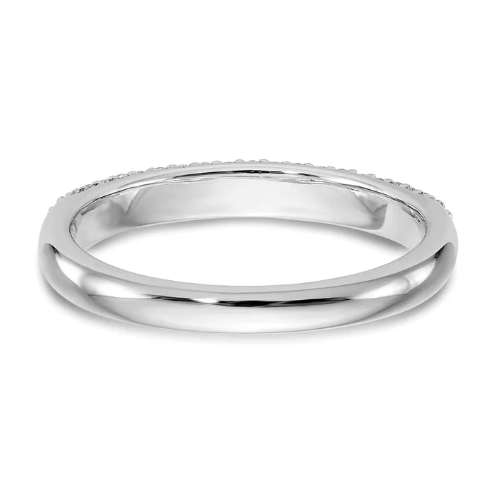 Goldia Rings 026ct CZ Solid Real 14K White Gold Micro Pave Wedding Band Ring