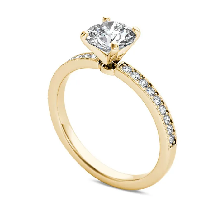 Goldia Rings 10 CT TW Natural Diamond Antique VintageStyle Engagement Ring in Solid 14K Gold