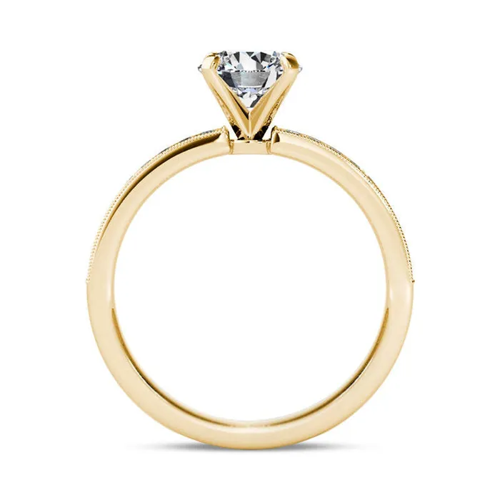 Goldia Rings 10 CT TW Natural Diamond Antique VintageStyle Engagement Ring in Solid 14K Gold