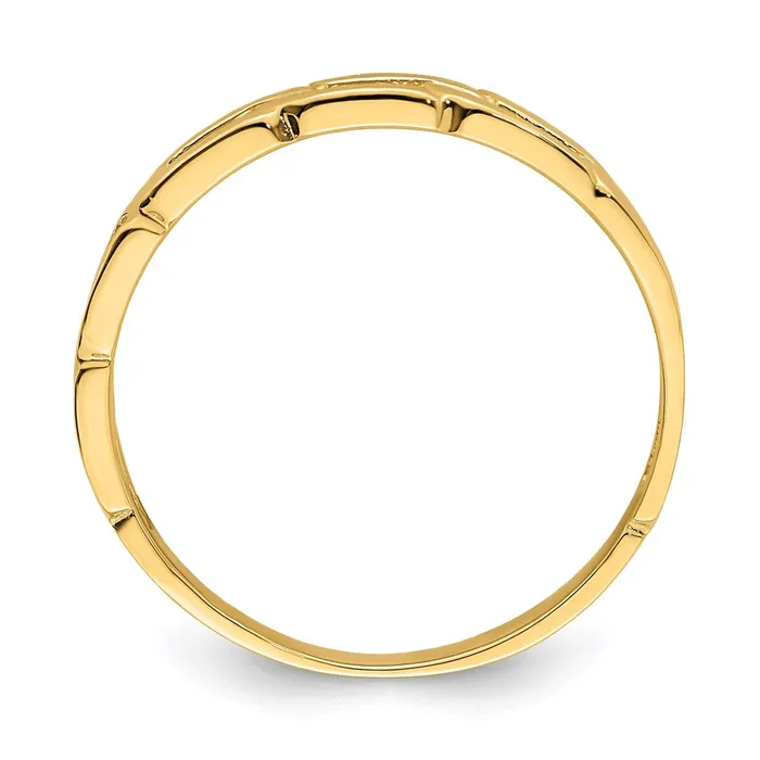 Goldia Rings 14K Yellow Gold Five Chain Link Band Ring