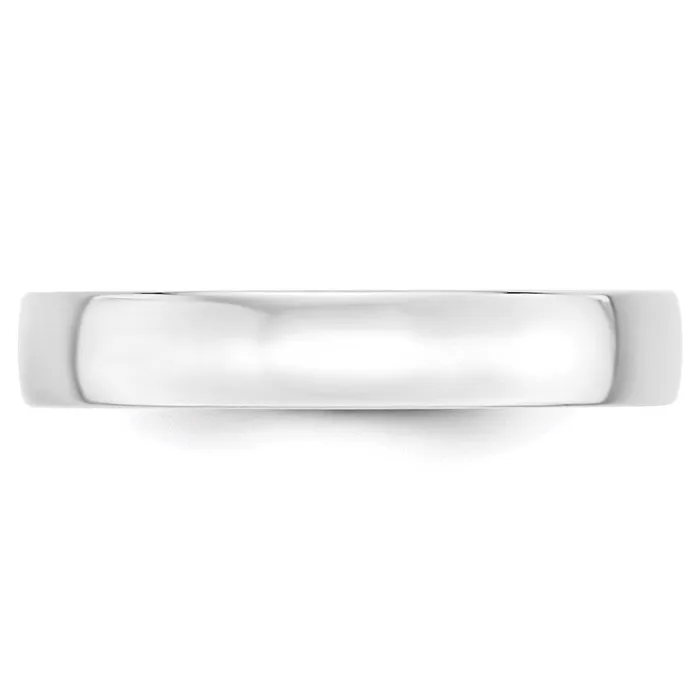 Goldia Rings Solid 10K White Gold 4mm Light Weight Comfort Fit MensWomens Wedding Band Ring Size 45