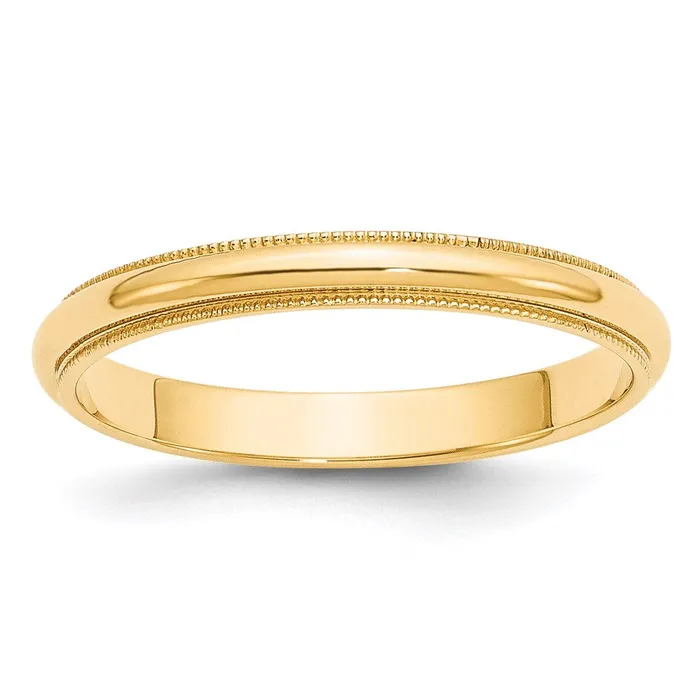 Goldia Rings Solid 10K Yellow Gold 3mm Milgrain HalfRound Wedding MensWomens Wedding Band Ring Size 10 Goldia Rings Solid 10K Yellow Gold 3mm Milgrain HalfRound Wedding MensWomens Wedding Band Ring Size 10