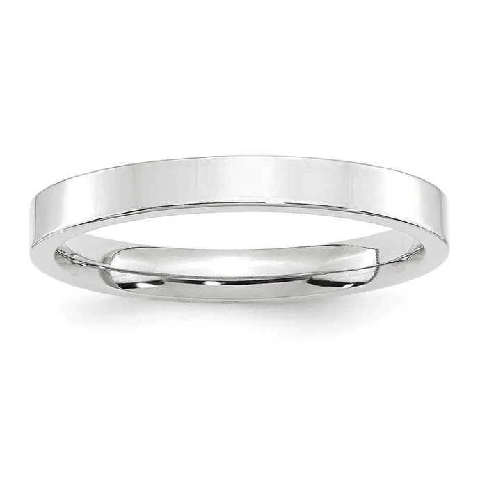 Goldia Rings Solid 14K White Gold 3mm Standard Flat Comfort Fit MensWomens Wedding Band Ring Size 75 Goldia Rings Solid 14K White Gold 3mm Standard Flat Comfort Fit MensWomens Wedding Band Ring Size 75