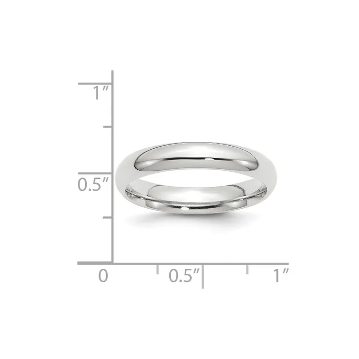 Goldia Rings Solid 14K White Gold 4mm Standard Comfort Fit MensWomens Wedding Band Ring Size 14
