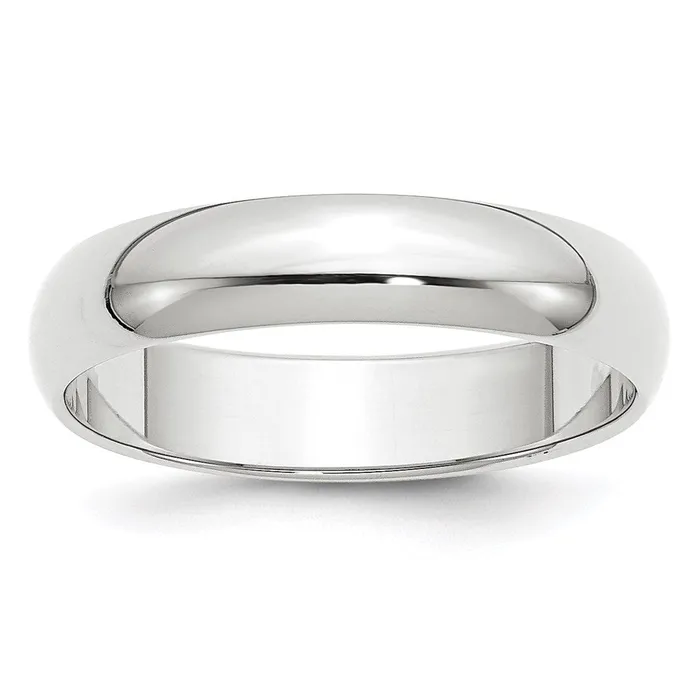 Goldia Rings Solid 14K Yellow Gold White Gold 5mm HalfRound MensWomens Wedding Band Ring Size 12