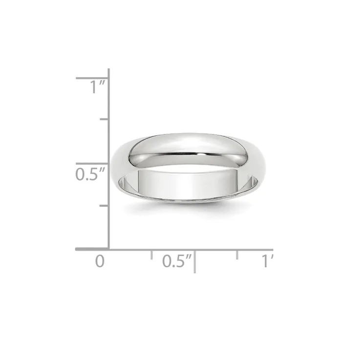 Goldia Rings Solid 14K Yellow Gold White Gold 5mm HalfRound MensWomens Wedding Band Ring Size 12