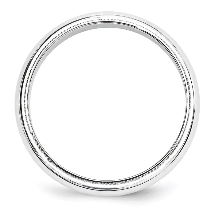 Goldia Rings Solid 14K Yellow Gold White Gold 5mm Milgrain MensWomens Wedding Band Ring Size 85