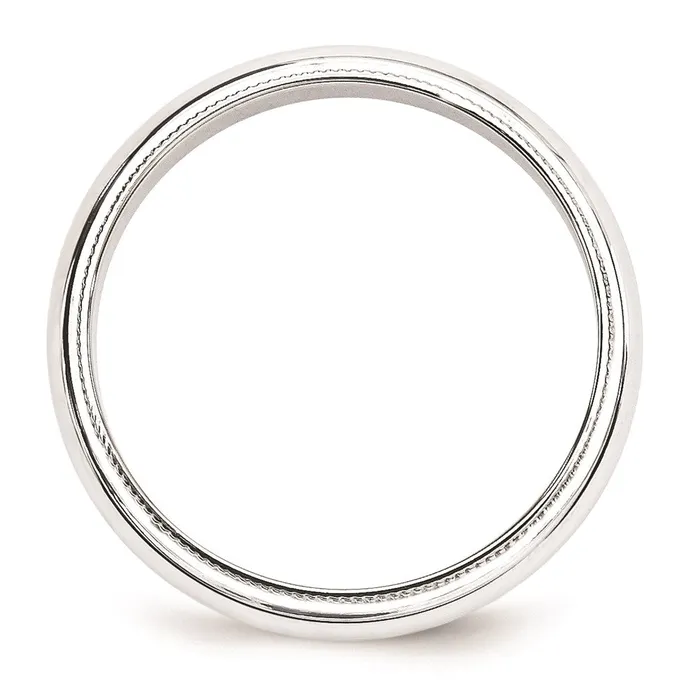 Goldia Rings Solid 14K Yellow Gold White Gold 5mm Milgrain MensWomens Wedding Band Ring Size 85