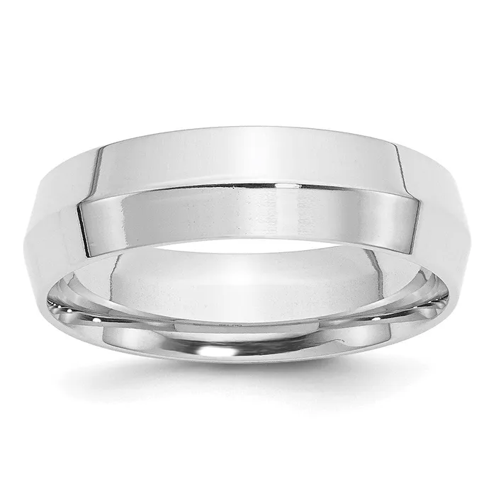 Goldia Rings Solid 18K White Gold 6mm Knife Edge Comfort Fit MensWomens Wedding Band Ring Size 95 Goldia Rings Solid 18K White Gold 6mm Knife Edge Comfort Fit MensWomens Wedding Band Ring Size 95