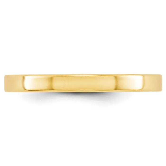 Goldia Rings Solid 18K Yellow Gold 25mm Light Weight Flat MensWomens Wedding Band Ring Size 125