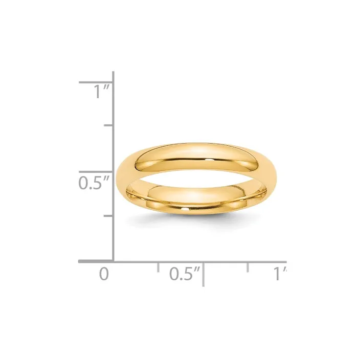 Goldia Rings Solid 18K Yellow Gold 4mm Comfort Fit MensWomens Wedding Band Ring Size 8