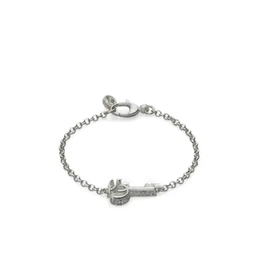 JMS always Bracelets Original Gucci Gg Marmont Sterling Silver Key Charm Bracelet Size 17 YBA632207002 JMS always Bracelets Original Gucci Gg Marmont Sterling Silver Key Charm Bracelet Size 17 YBA632207002