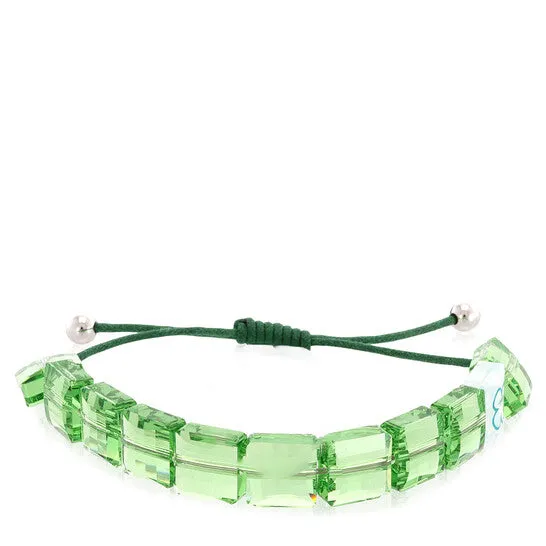 JMS always Bracelets Original Swarovski Letra Bracelet Clover Green Rhodium Plated JMS always Bracelets Original Swarovski Letra Bracelet Clover Green Rhodium Plated