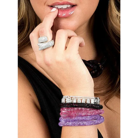 JMS always Bracelets Original Swarovski Stardust Mauve Double Bracelet 5120044M Medium