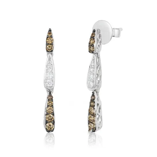 JMS always Earrings Original Le Vian Chocolatier Earrings Chocolate Diamonds Vanilla Diamonds set in 14K Vanilla Gold E1719DB JMS always Earrings Original Le Vian Chocolatier Earrings Chocolate Diamonds Vanilla Diamonds set in 14K Vanilla Gold E1719DB