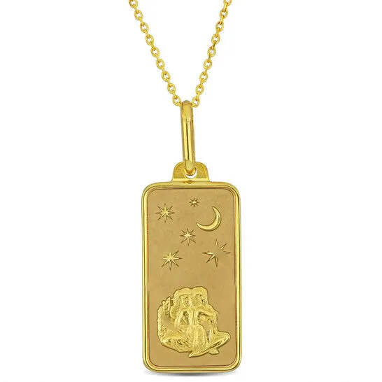 JMS always Necklaces Original AMOUR Gemini Horoscope Necklace In 10K Yellow Gold JMS always Necklaces Original AMOUR Gemini Horoscope Necklace In 10K Yellow Gold