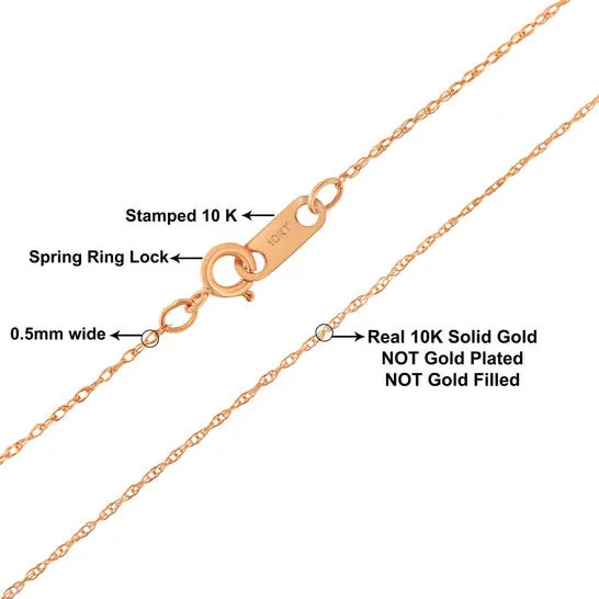 JMS always Necklaces Original Haus of Brilliance Solid 10k Rose Gold 05MM Rope Chain Necklace Unisex Chain Size 16 Inches JMS always Necklaces Original Haus of Brilliance Solid 10k Rose Gold 05MM Rope Chain Necklace Unisex Chain Size 16 Inches