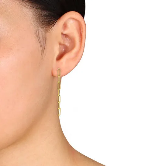 JMS always Original AMOUR Paperclip Link Drop Earrings In 14K Yellow Gold Earrings JMS always Original AMOUR Paperclip Link Drop Earrings In 14K Yellow Gold Earrings