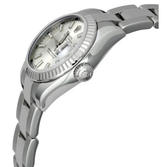JMS always Original Rolex Lady Datejust 26 Silver Dial Stainless Steel Oyster Bracelet Automatic Watch 179174SSO Bracelets