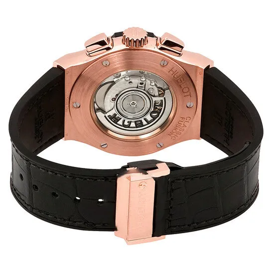 JMS always PreStyled Sets Original Hublot Classic Fusion Black Dial Automatic Mens 18K King Gold Chronograph Watch 521OX1180LR