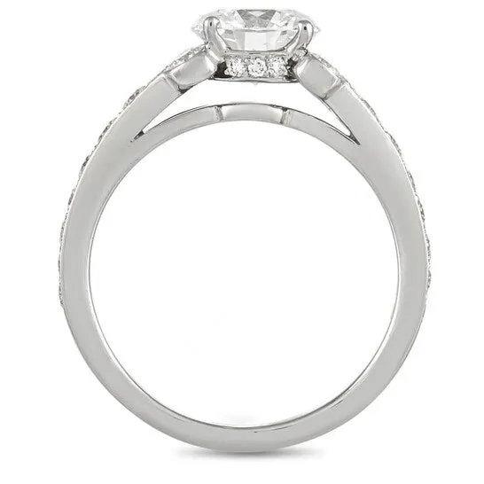 JMS always Rings Original PreOwned Cartier Ballerine Platinum 104 ct Diamond Engagement Ring