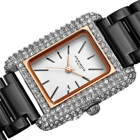 JMS always Watches Original Akribos XXIV Quartz White Dial Ladies Watch AK1108BKR JMS always Watches Original Akribos XXIV Quartz White Dial Ladies Watch AK1108BKR