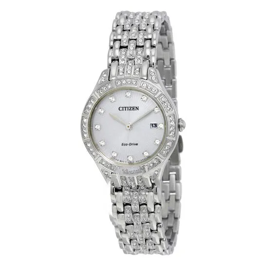 JMS always Watches Original Citizen Silhouette Crystal Silver Dial Ladies Watch EW232055A JMS always Watches Original Citizen Silhouette Crystal Silver Dial Ladies Watch EW232055A