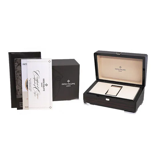 JMS always Watches Original Patek Philippe Calatrava Cream Guilloche Dial 18kt White Gold Diamond Ladies Watch 7120G001