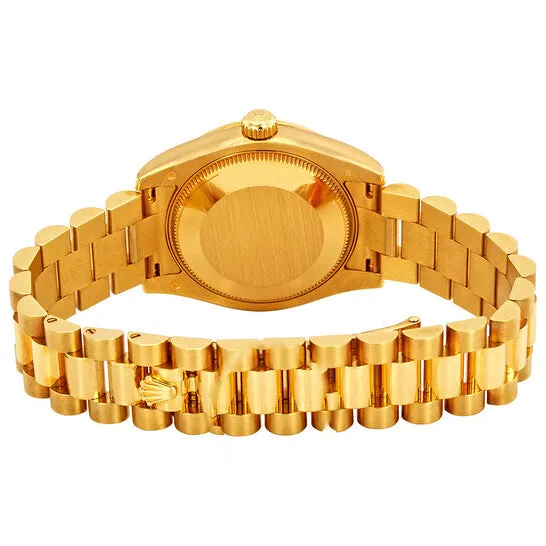 JMS always Watches Original Rolex Datejust 31 Black Mother of Pearl Jubilee Diamond Dial Ladies 18kt Yellow Gold President Watch 178158BKMJDP JMS always Watches Original Rolex Datejust 31 Black Mother of Pearl Jubilee Diamond Dial Ladies 18kt Yellow Gold President Watch 178158BKMJDP