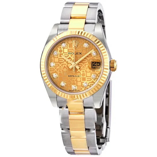 JMS always Watches Original Rolex Datejust 31 Champagne Jubilee Diamond Dial Automatic Ladies Oyster Watch 178273CJDO JMS always Watches Original Rolex Datejust 31 Champagne Jubilee Diamond Dial Automatic Ladies Oyster Watch 178273CJDO