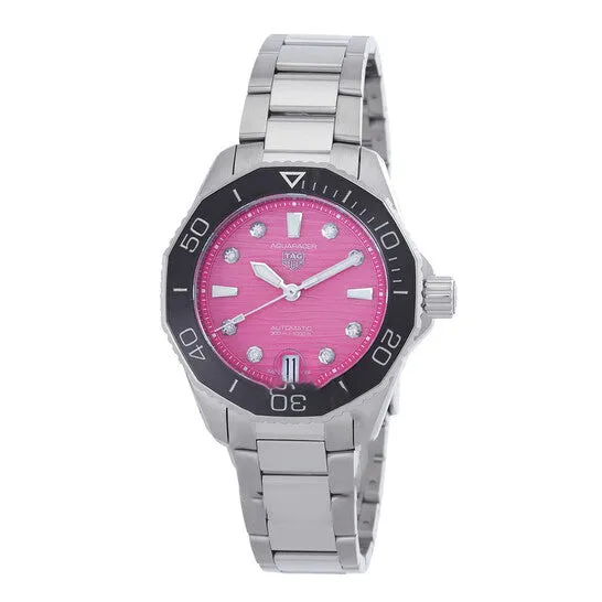 JMS always Watches Original Tag Heuer Aquaracer Automatic Diamond Pink Dial Ladies Watch WBP231JBA0618 JMS always Watches Original Tag Heuer Aquaracer Automatic Diamond Pink Dial Ladies Watch WBP231JBA0618