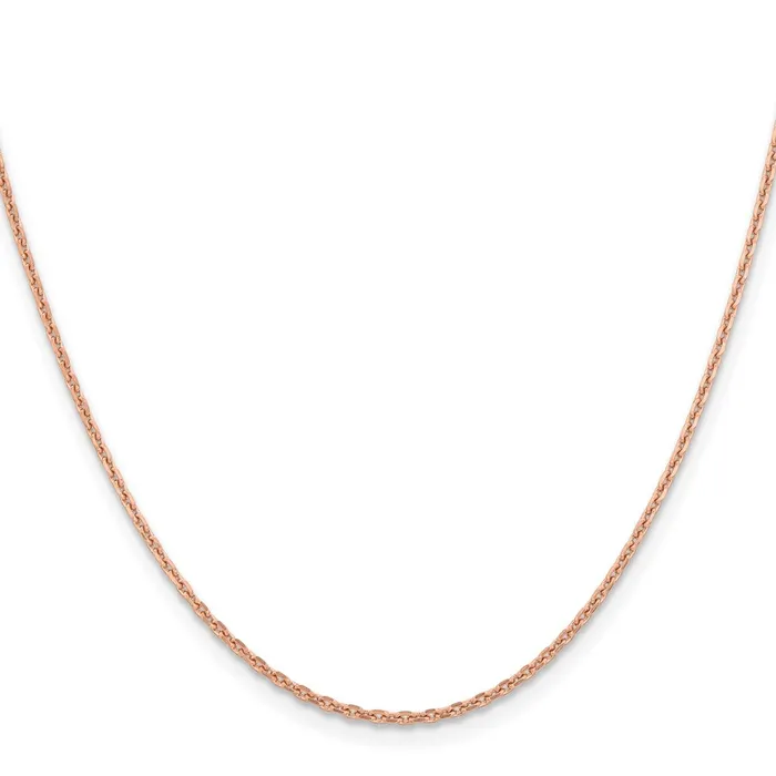 MDS 14K Rose Gold 24 inch 165mm Diamondcut Cable with Lobster Clasp Chain Necklace Necklaces