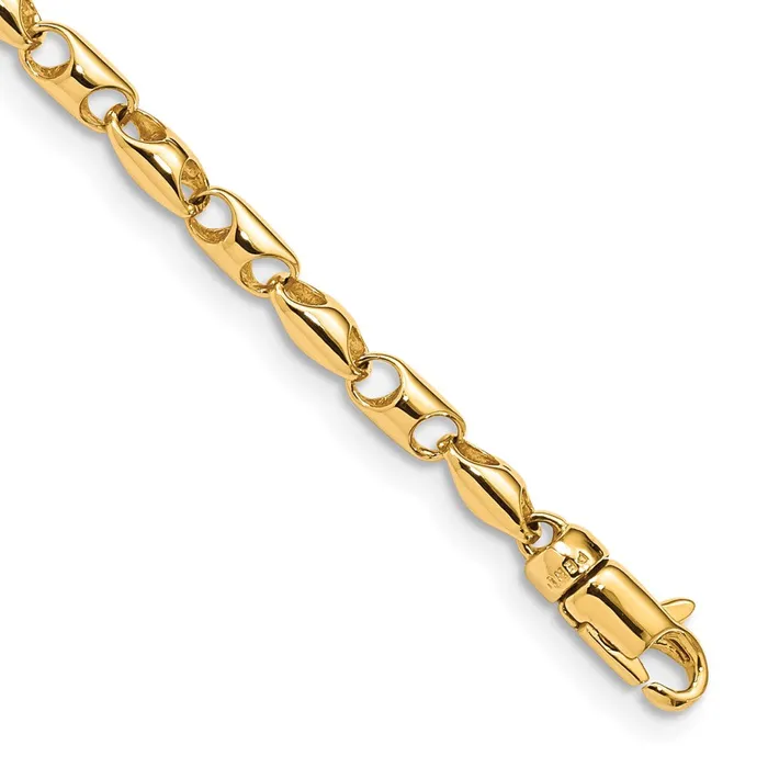 MDS Bracelets Solid 14K Yellow Gold 85 inch 31mm Fancy Link with Lobter Clasp Bracelet MDS Bracelets Solid 14K Yellow Gold 85 inch 31mm Fancy Link with Lobter Clasp Bracelet