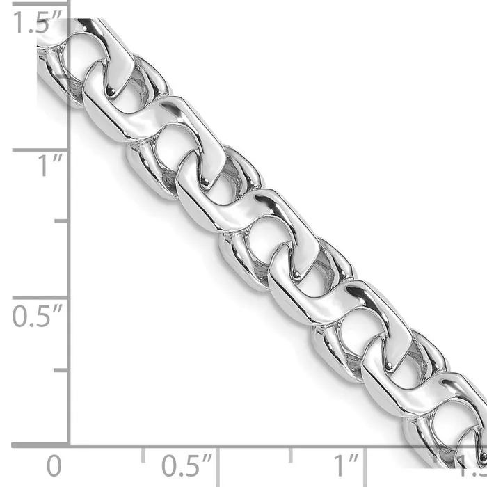 MDS Necklaces Solid 14K White Gold 22 inch 74mm Hand Polished Fancy Link with Fancy Lobster Clasp Chain Necklace MDS Necklaces Solid 14K White Gold 22 inch 74mm Hand Polished Fancy Link with Fancy Lobster Clasp Chain Necklace
