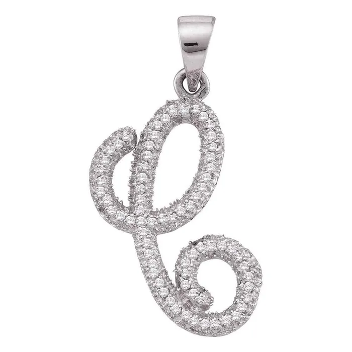 Necklaces gndatlanta 14k White Gold Round Diamond Cursive Letter C Pendant 15 Cttw Necklaces gndatlanta 14k White Gold Round Diamond Cursive Letter C Pendant 15 Cttw