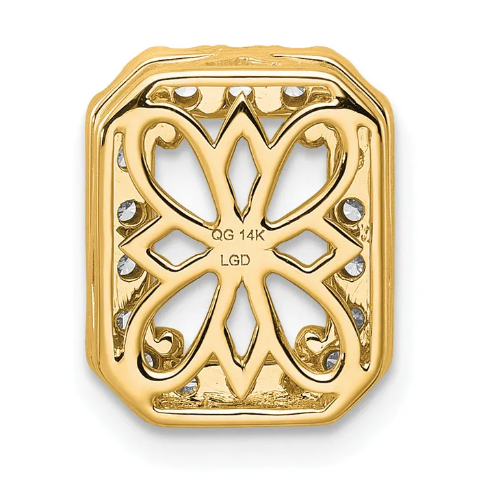 Necklaces Goldia 14k Yellow Gold 12 Ct Lab Grown Diamond VSSI G Halo Chain Slide Pendant