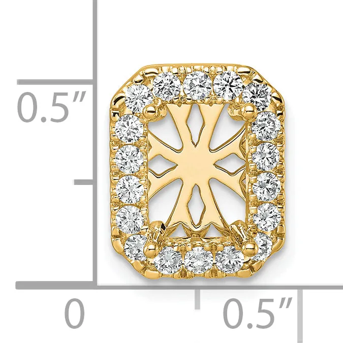 Necklaces Goldia 14k Yellow Gold 12 Ct Lab Grown Diamond VSSI G Halo Chain Slide Pendant