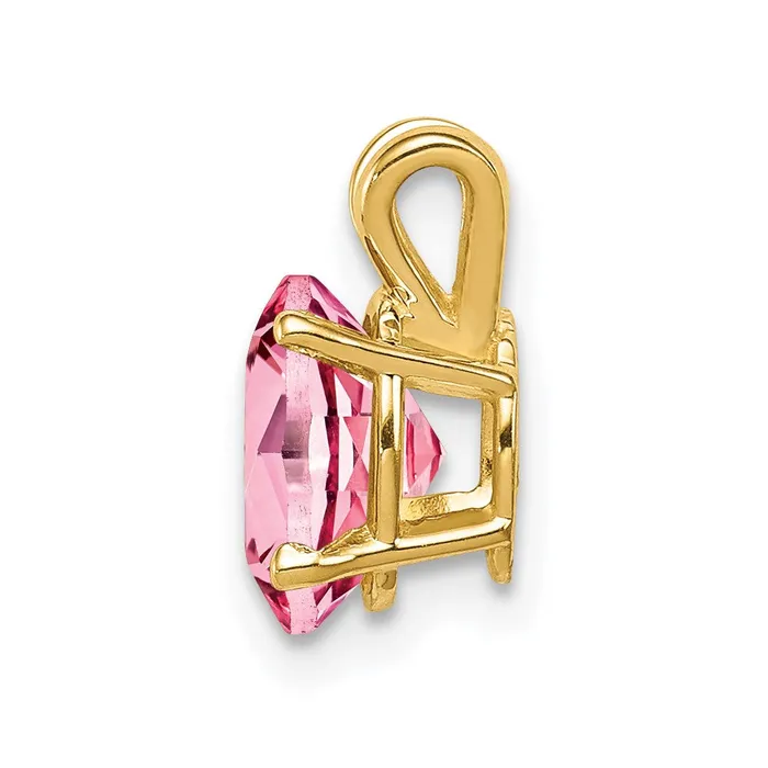 Necklaces Goldia 14k Yellow Gold 8x6mm Oval Pink Tourmaline pendant