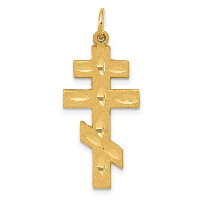 Necklaces Goldia 14k Yellow Gold Eastern Orthodox Cross Pendant