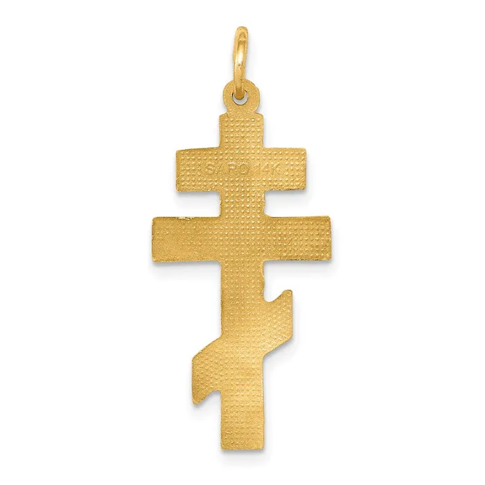 Necklaces Goldia 14k Yellow Gold Eastern Orthodox Cross Pendant