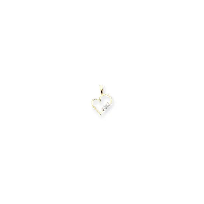 Necklaces Goldiacom 14k AA Diamond Heart Pendant